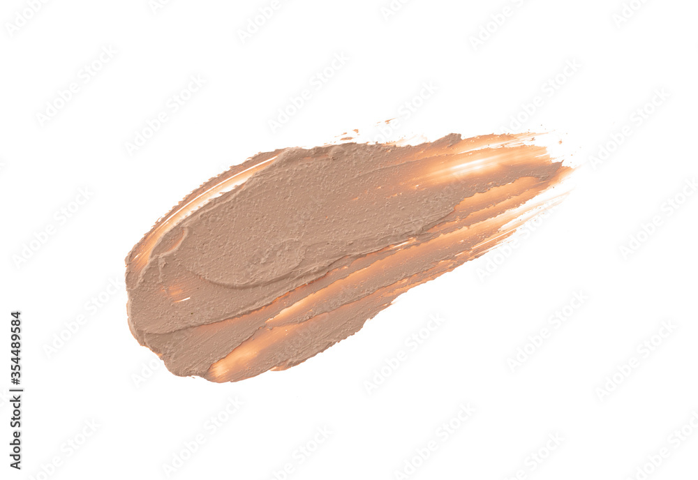Long lasting eyeshadow make up base in abstract shape on background Long lasting eyeshadow make up base in abstract shape on background