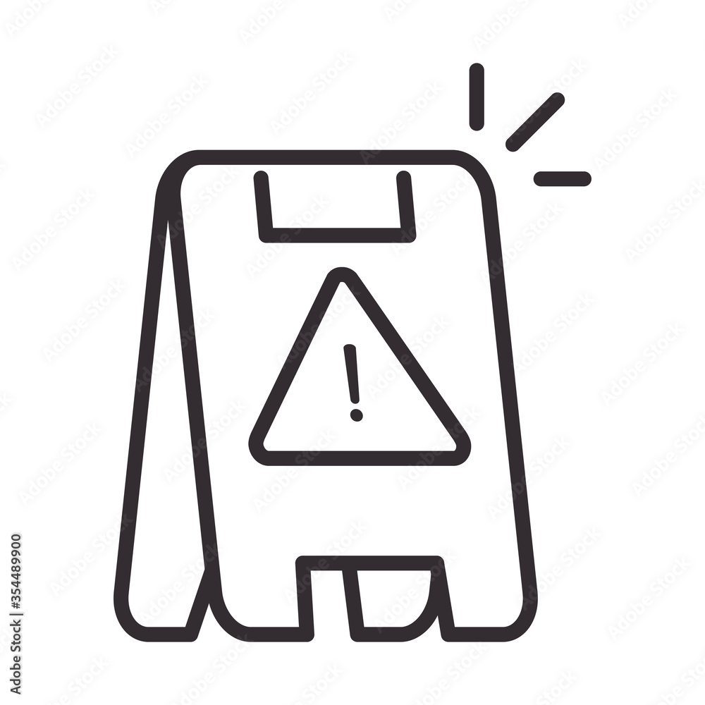alert icon, warning board, attention danger exclamation mark precaution, line style design alert icon, warning board, attention danger exclamation mark precaution, line style design