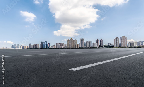 Urban road and urban architectural landscape