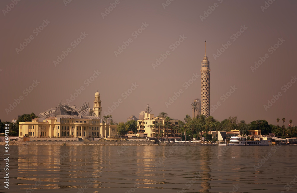 Cairo view from Nile river, Egypt. Cairo view from Nile river, Egypt.