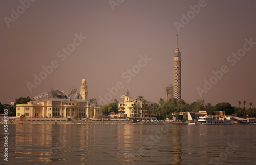 Cairo view from Nile river, Egypt.
