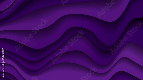 Dark violet paper waves abstract motion design. Seamless looping. Video animation Ultra HD 4K 3840x2160 photo