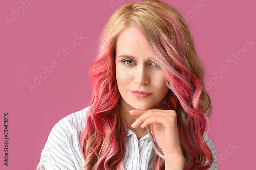 Beautiful young woman with ...
