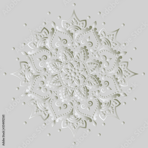 Mandala pattern white gradient good mood