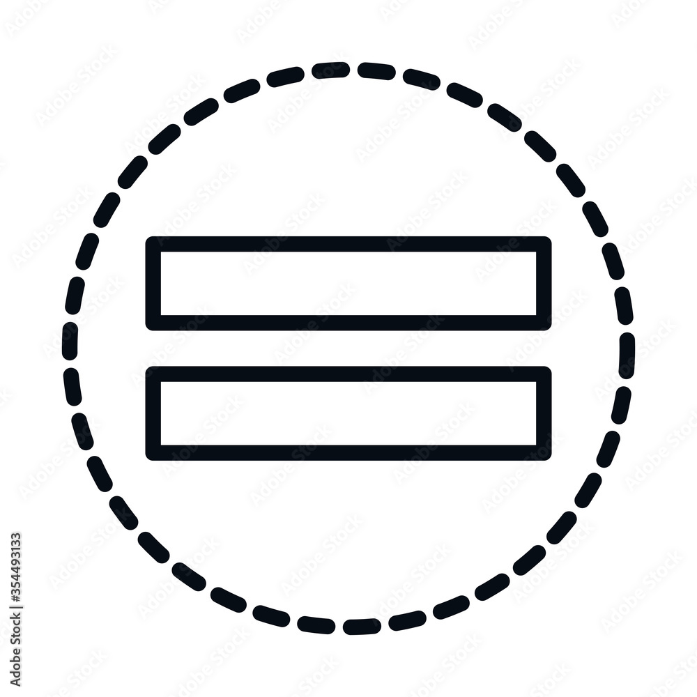 math education school science equal arithmetic symbol line and style icon