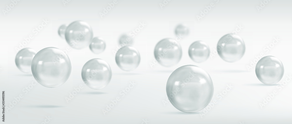 Vector spheres and balls on a grey background with a shadow. Vector spheres and balls on a grey background with a shadow.