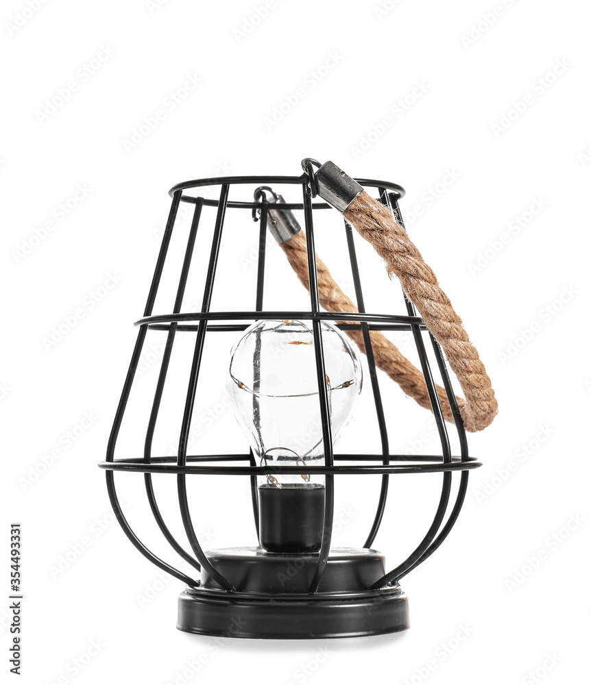 Obraz premium Stylish lamp on white background