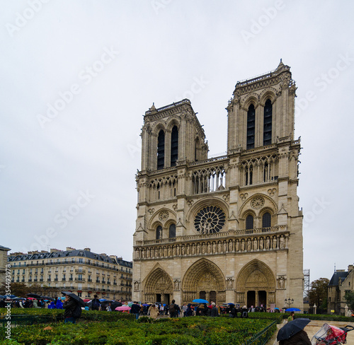Cathedral of Notre Dame in the Rain