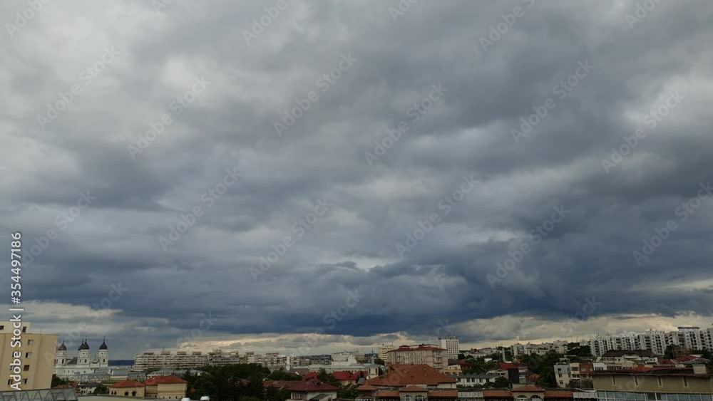 Bad weather is approaching over the city with very cloudy clouds Bad weather is approaching over the city with very cloudy clouds