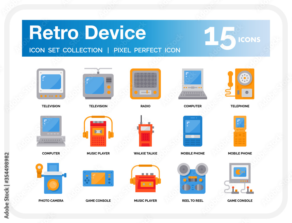 Retro Device icon set Retro Device icon set