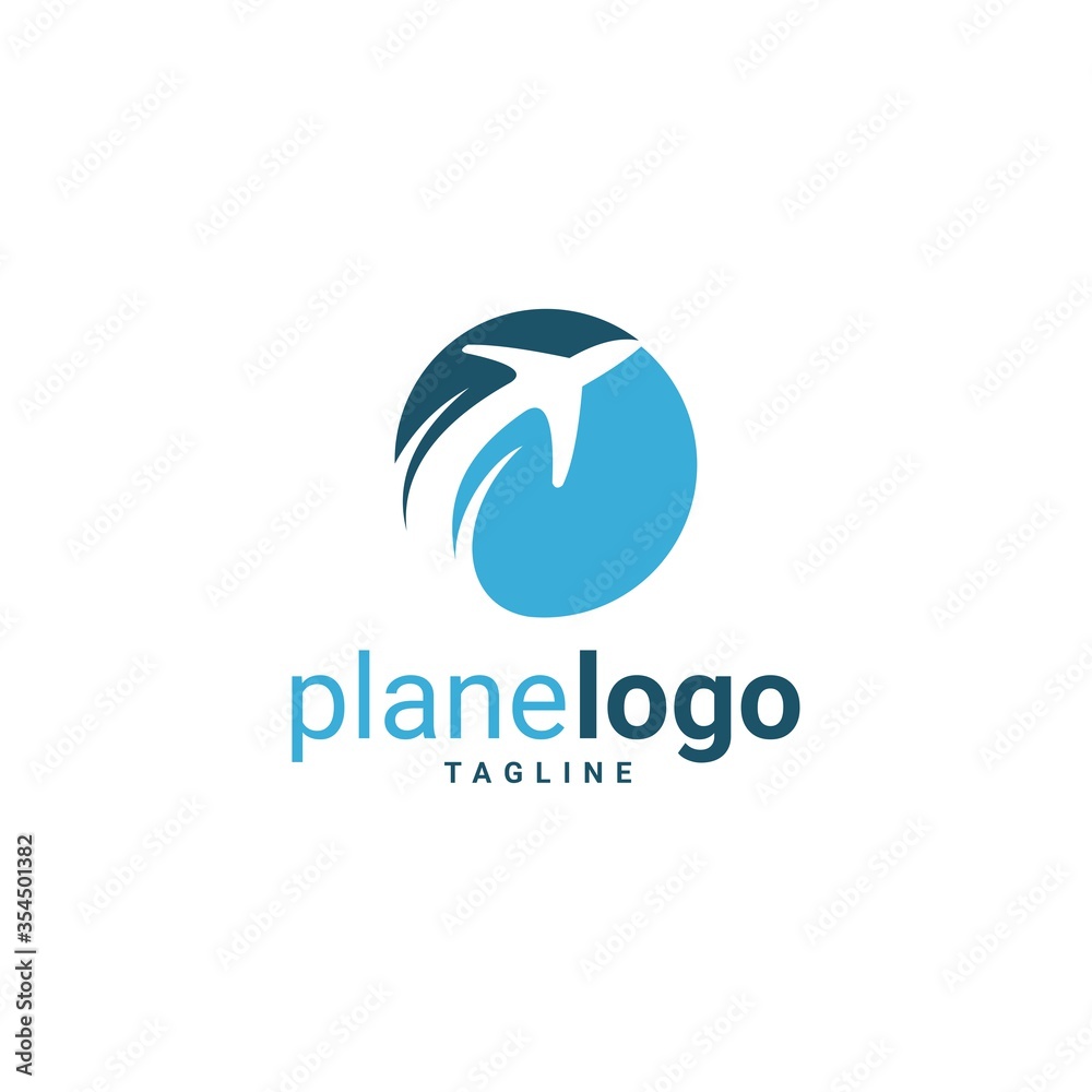 Airplane Logo Template Design Vector