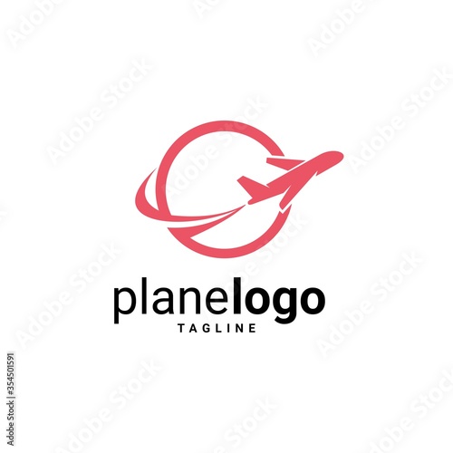 Airplane Logo Template Design Vector