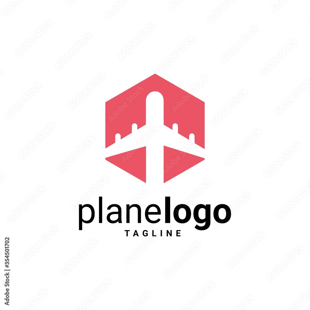 Obraz premium Airplane Logo Template Design Vector
