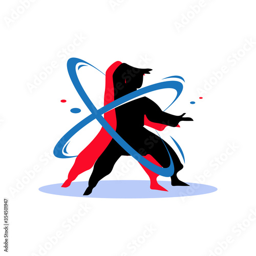 Vector illustration of a martial arts concept design