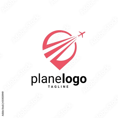 Airplane Logo Template Design Vector