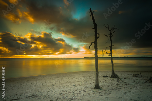 sunset on the beach