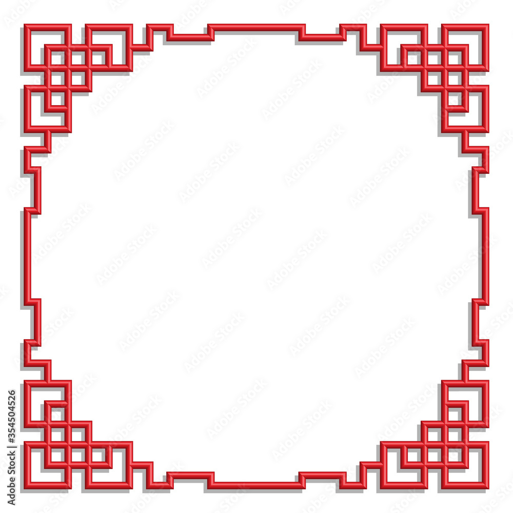 3D chinese border frame 39 3D chinese border frame 39