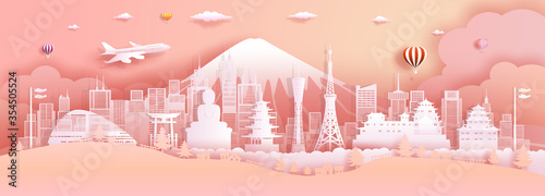 Travel Japan top world famous castle ancient architecture and palace.