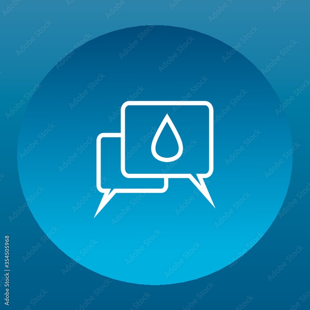 Fototapeta premium Speech bubble with water drop