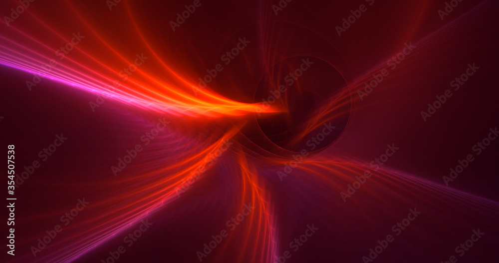 Obraz premium 3D rendering abstract red fractal light background
