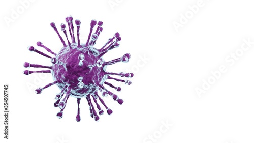 Corona Virus Microbiology And Virology Concept - 3d Rendering