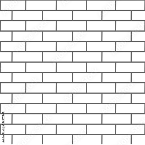 White brick seamless pattern background.