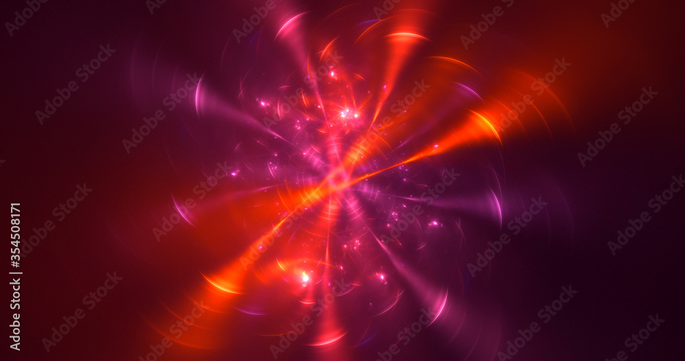 3D rendering abstract red fractal light background 3D rendering abstract red fractal light background