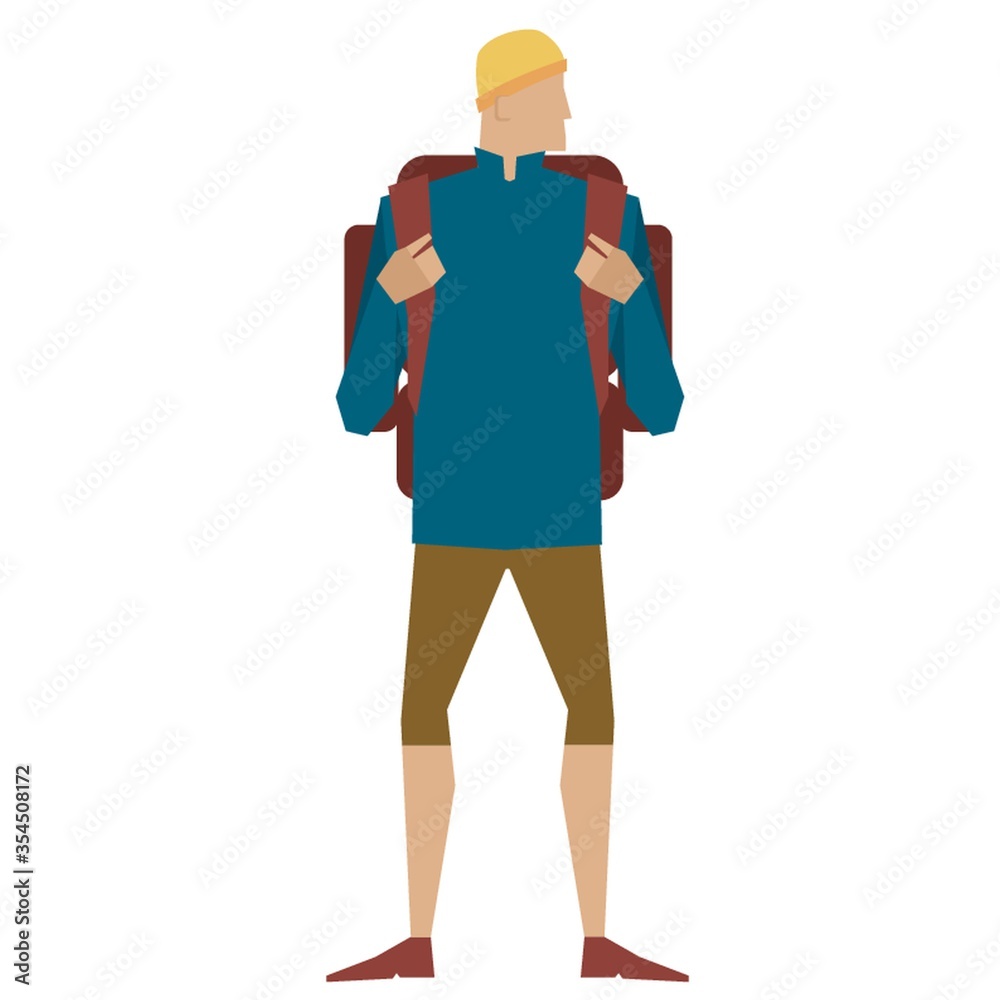 Man with backpack