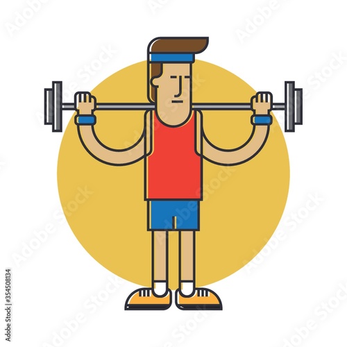 Man lifting weights