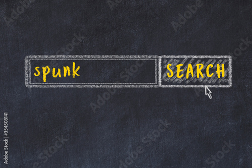 Fotografia Chalk sketch of browser window with seqrch form and inscription spunk