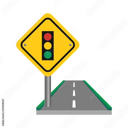 Traffic signal ahead sign