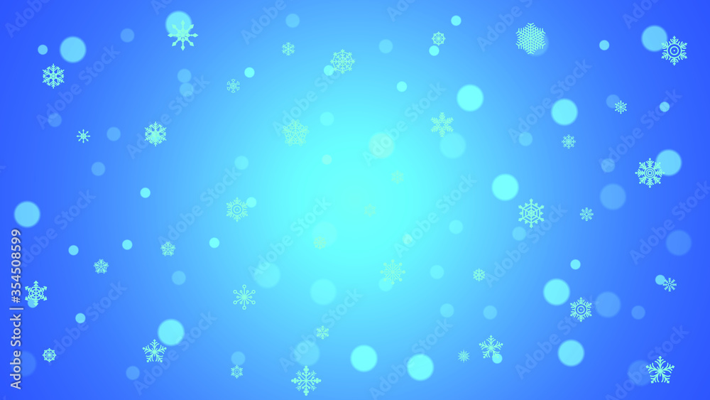 Abstract Blue Template With Snowflakes Background Vector Banner Abstract Blue Template With Snowflakes Background Vector Banner