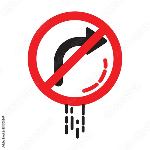 No right turn sign