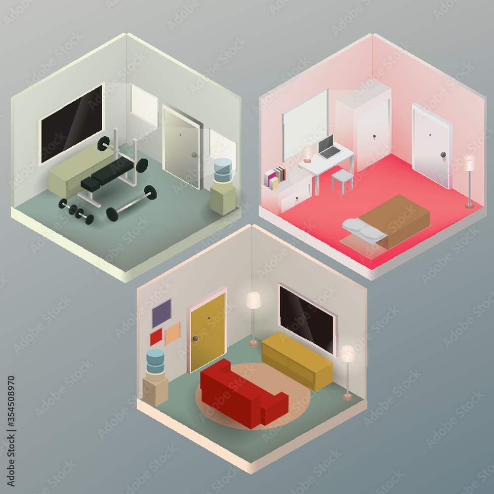 Isometric rooms Isometric rooms