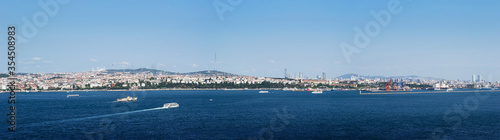 Istanbul and Bosporus panoramic view from Topkapi Palace
