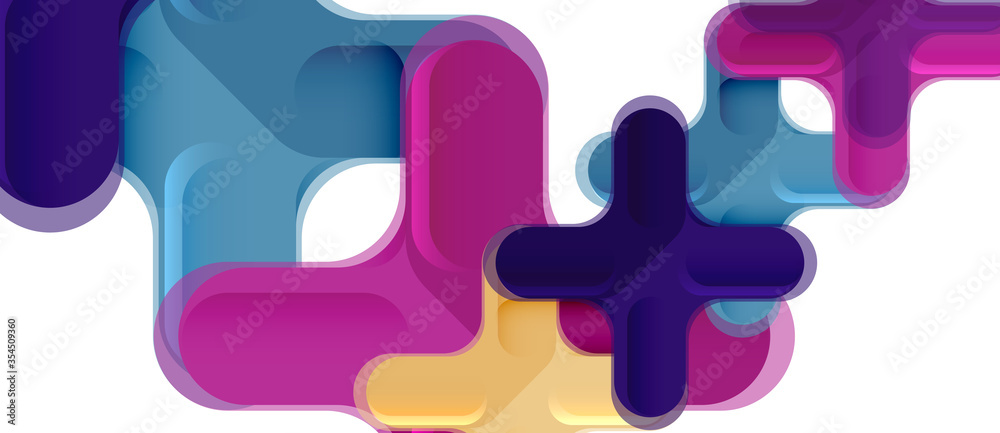 Glossy multicolored plastic style cross composition, x shape design, techno geometric modern abstract background. Trendy abstract layout template Glossy multicolored plastic style cross composition, x shape design, techno geometric modern abstract background. Trendy abstract layout template