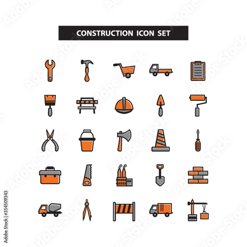 Construction icon set