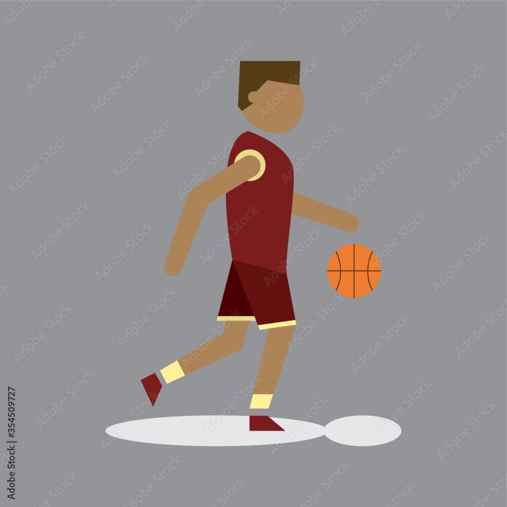 Boy playing basketball