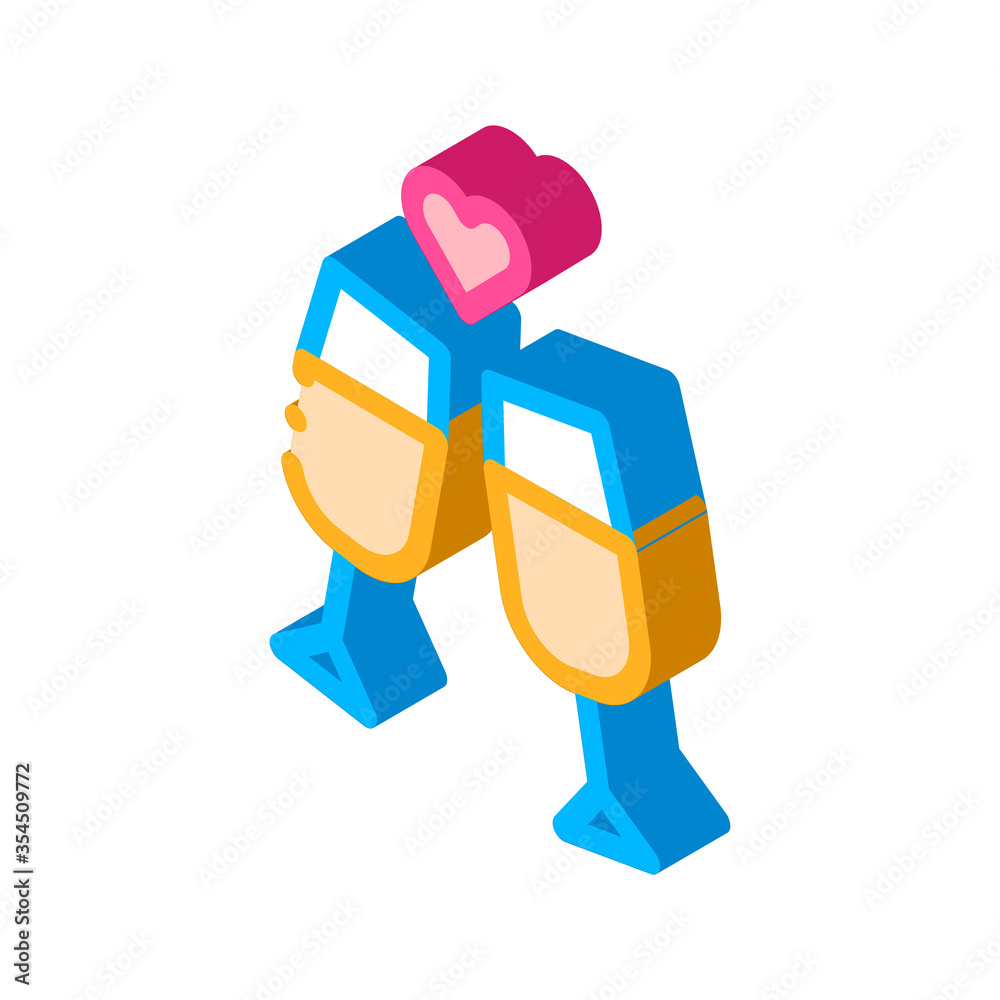 Obraz premium Church Building For Wedding Ceremony Vector Icon isometric color isolated symbol illustration