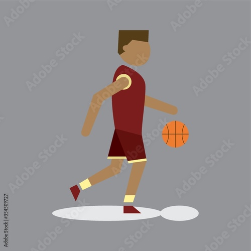 Boy playing basketball