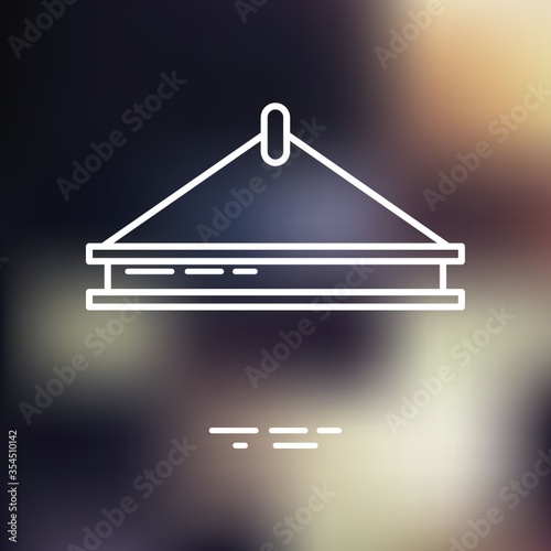 Crane hook with steel girder icon