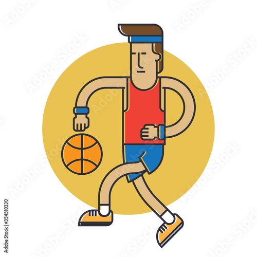 Man playing basketball