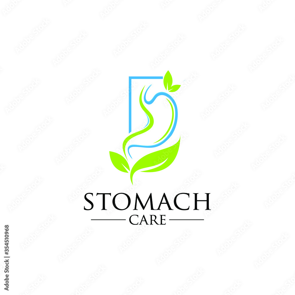 Fototapeta premium stomach care logo. icon designs concept vector illustration