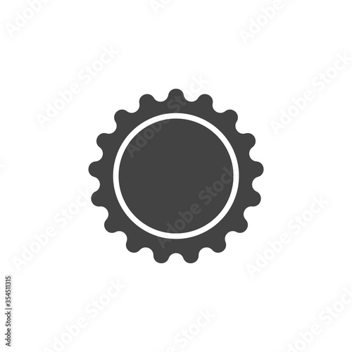 Beer glass cap vector fill icon