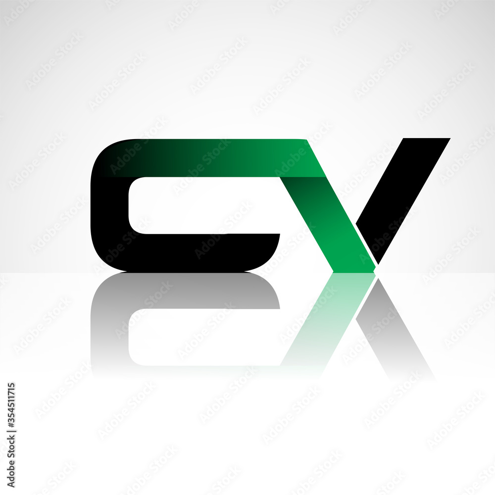 Initial letter CV uppercase modern and simple logo linked green and black colored, isolated in white background. Vector design for company identity. Initial letter CV uppercase modern and simple logo linked green and black colored, isolated in white background. Vector design for company identity.