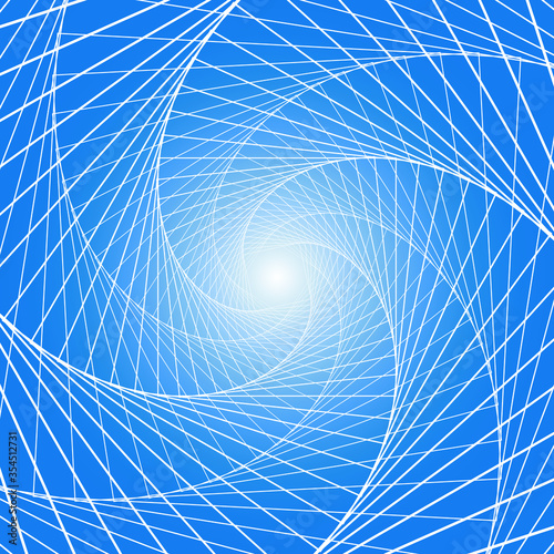 Radial line with bule background.