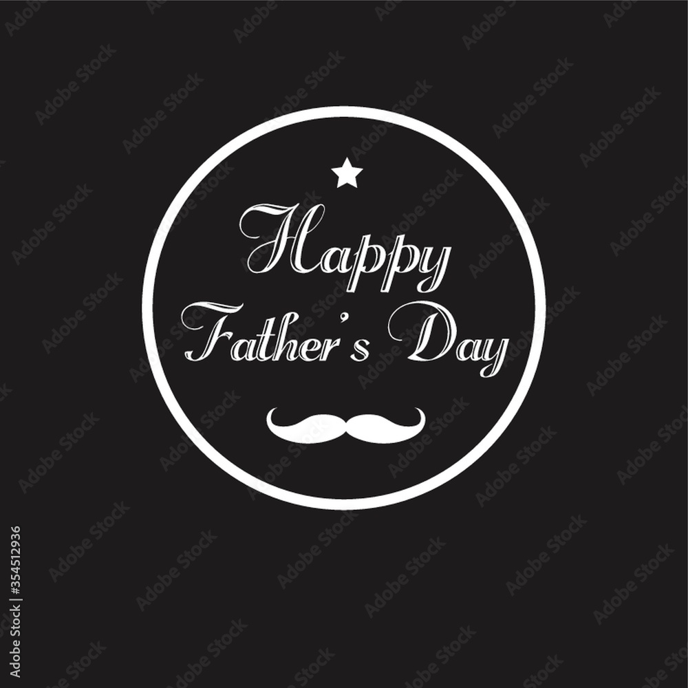 Obraz premium Father's day label