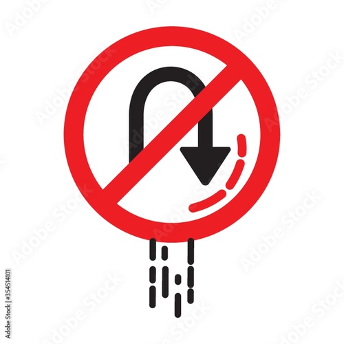 No right hairpin curve sign