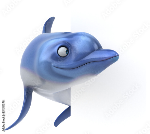 Fun Dolphin - 3D Illustration