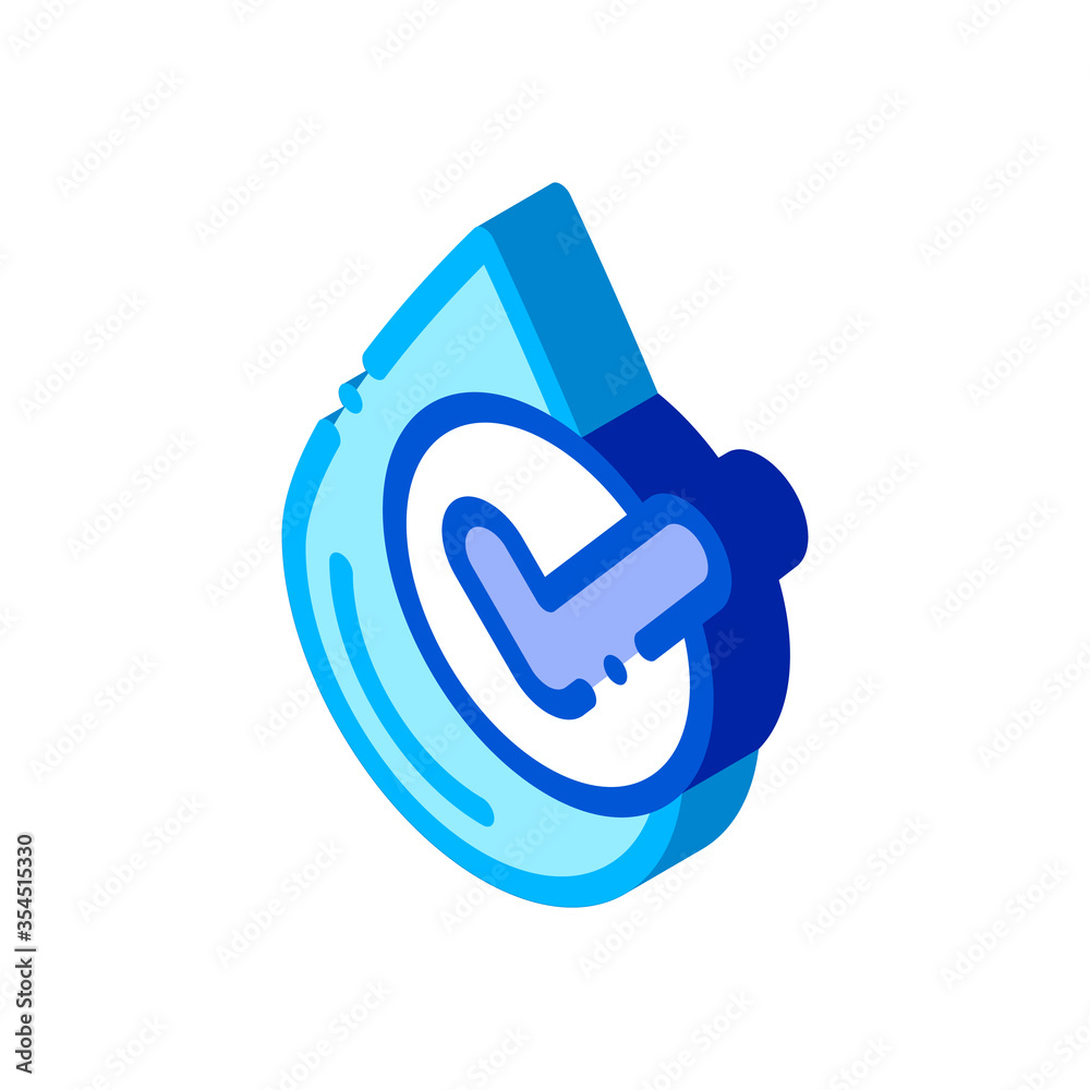 Water Drop And Recycling Mark Vector Sign Icon isometric color isolated symbol illustration Water Drop And Recycling Mark Vector Sign Icon isometric color isolated symbol illustration